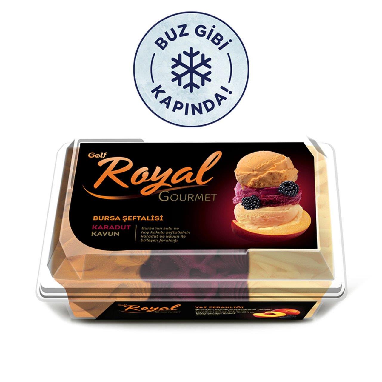Golf Royal Gourmet Bursa Şeftalisi Karadut Kavun Dondurma 850ml