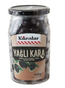 Kaanlar Yağlı Kara Siyah Zeytin 450 gr
