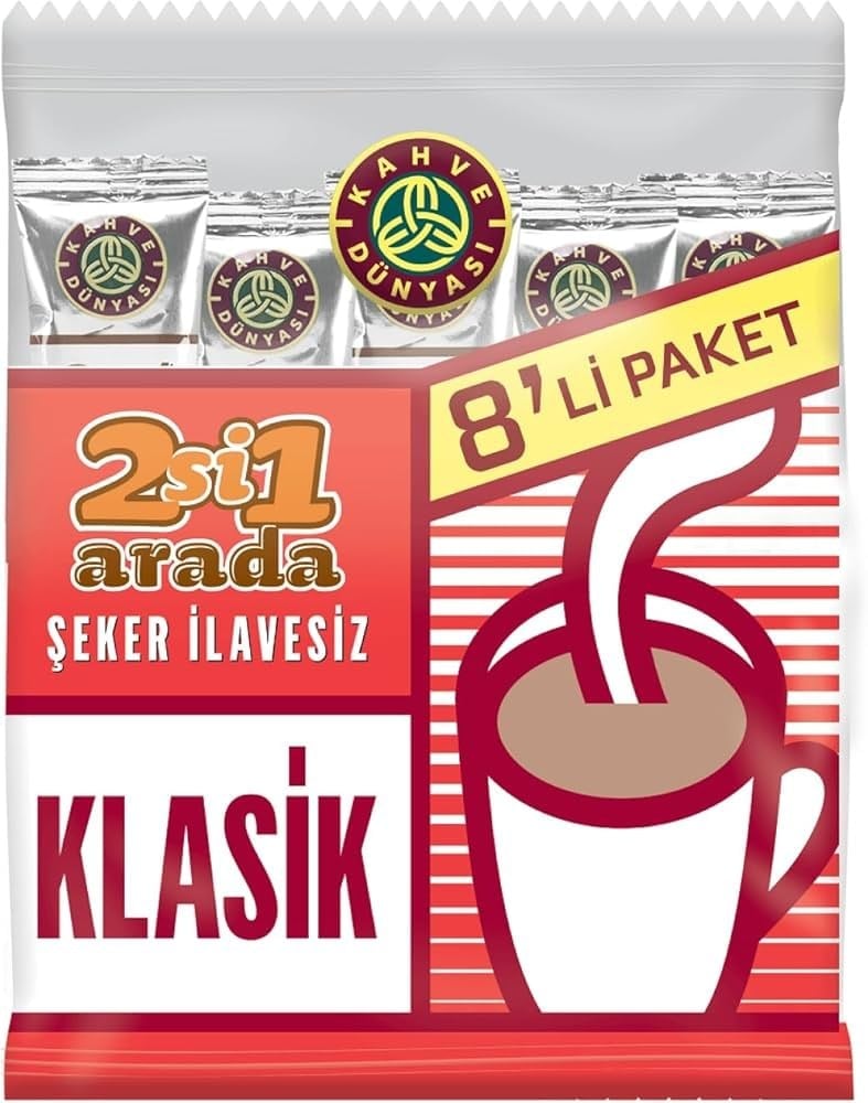 Kahve Dünyası 2'si1 Arada 8'li Poşet 96gr