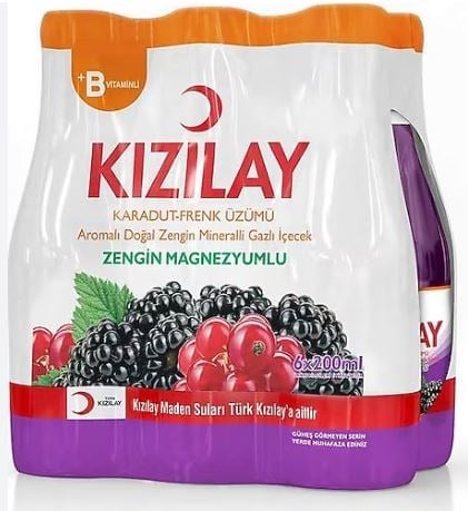 Kızılay Maden Suyu Plus Karamürverli Çilek&Mürver Çiçeği 6x200ml