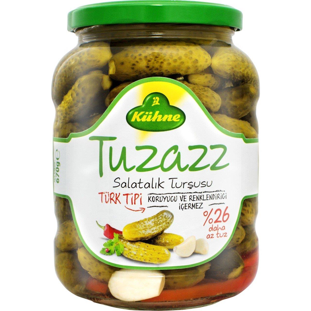Kühne Tuzazz Türk Tipi Kornişon Turşusu 670gr
