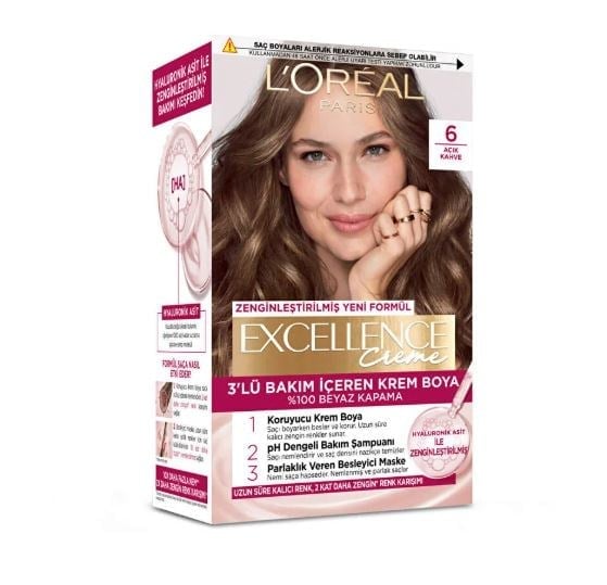 L'Oréal Paris Excellence Creme Saç Boyası Açık Kahve 6 