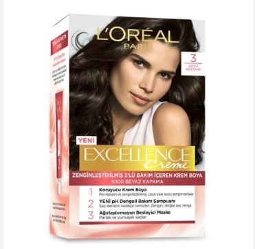L'Oréal Paris Excellence Koyu Kestane Saç Boyası 3
