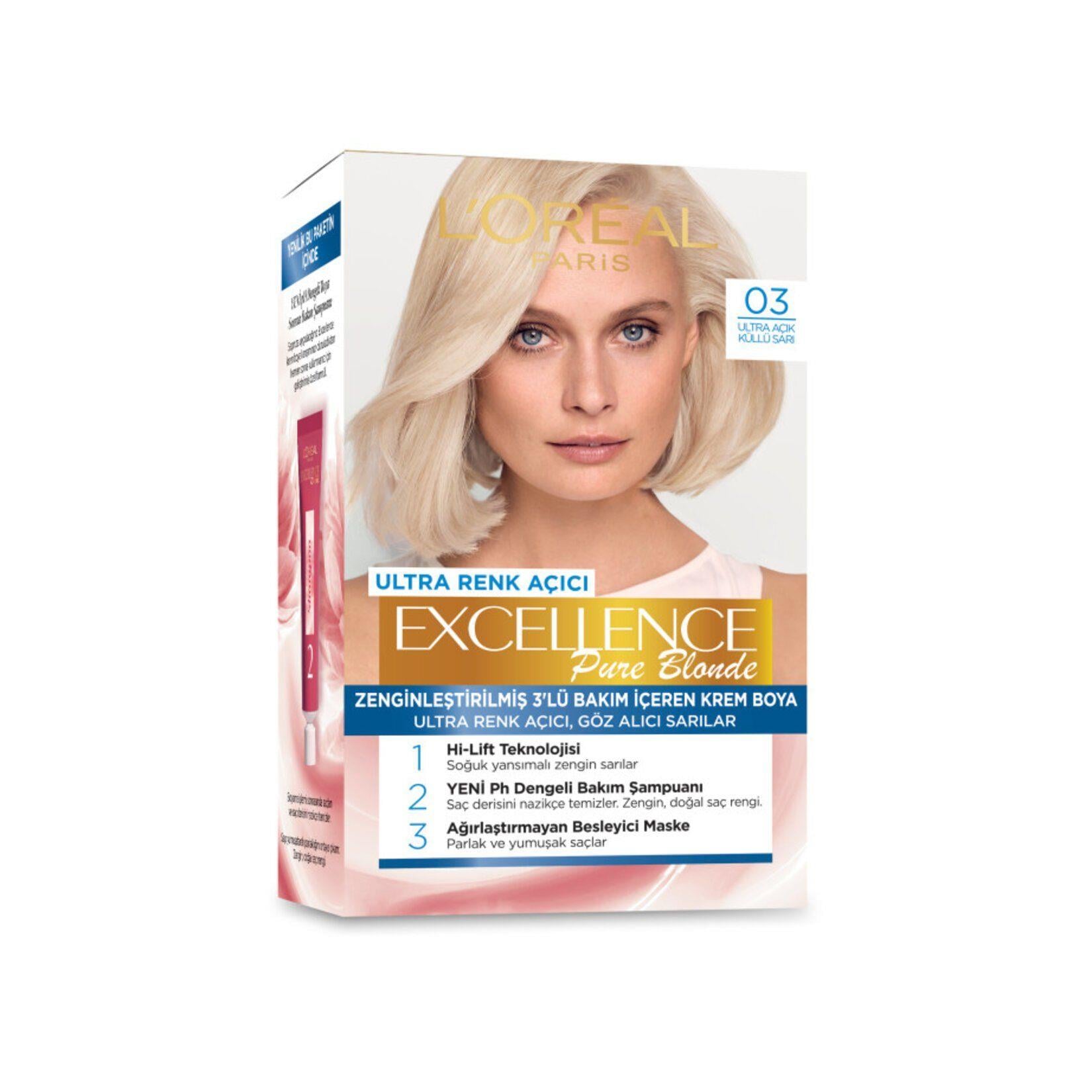Loreal Paris Excellence Saç Boyası 03 Ultra Açık Küllü Sarı