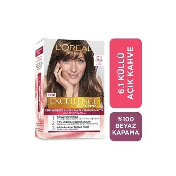 Loreal Paris Excellence Saç Boyası 6.1 Küllü Açık Kahve