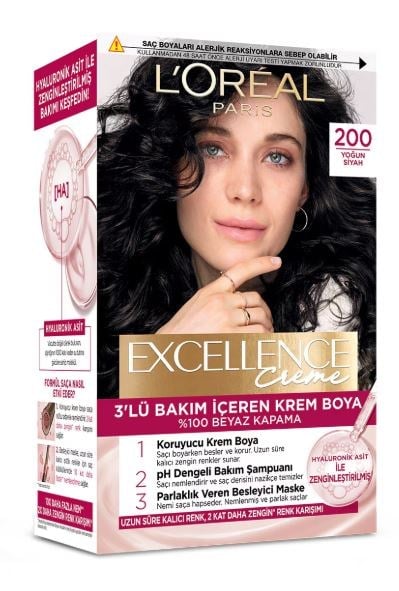 L'Oreal Paris Excellence  Saç Boyası Yoğun Siyah 200