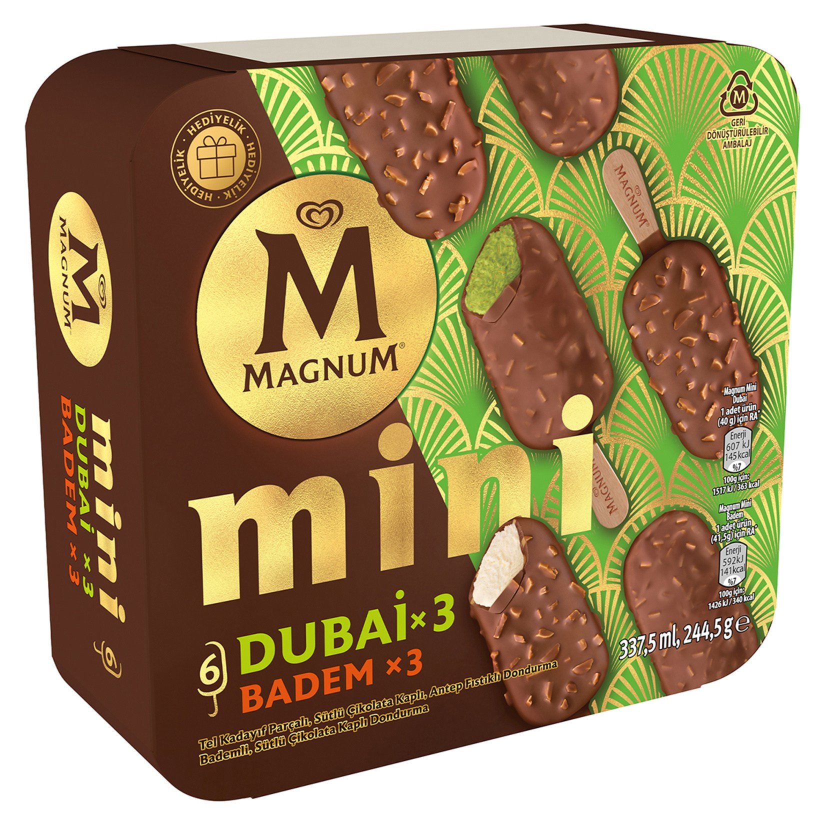 Magnum Mini Dubai & Badem 6'lı 337.5 ml