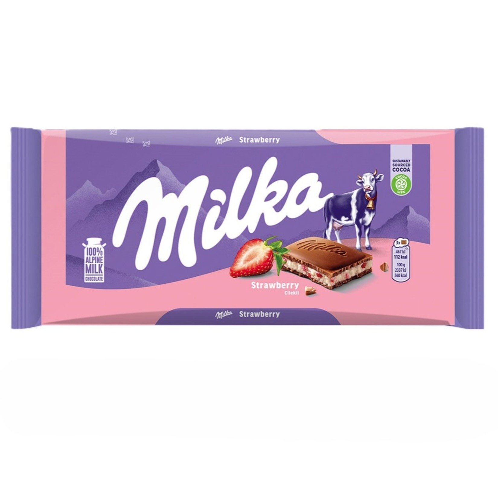 Milka Çilekli Çikolata 100gr
