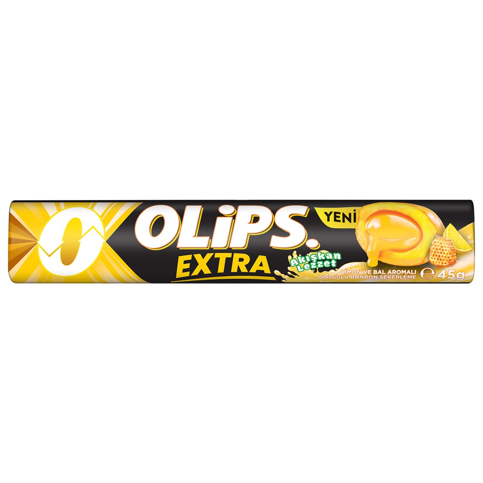 Olips Extra Limon & Bal Aroma Dolgulu Bonbon Şekerleme 45gr