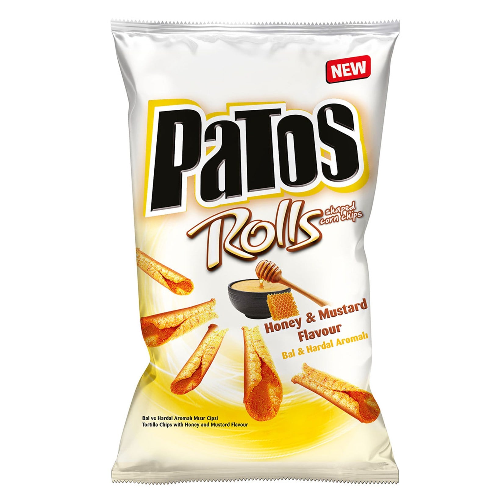 Patos Rolls Bal & Hardal Aromalı Mısır Cipsi