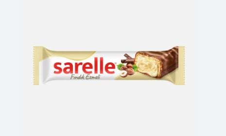 Sarelle Sütlü Çikolata Kaplamalı Fındık Ezme Dolgulu Gofret 33gr