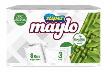 Süper Maylo Bambu Katkılı Kağıt Havlu 8'li