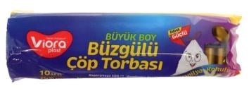 Viora Büzgülü Vanilya Kokulu Büyük Boy Çöp Poşeti 10'lu