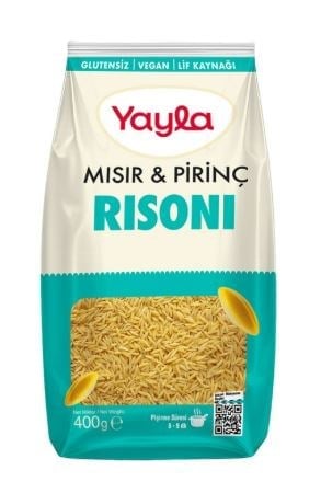 Yayla Glutensiz Mısır Pirinç Risoni 400gr