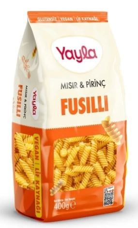 Yayla Mısır ve Pirinç Fusilli Makarna 400gr