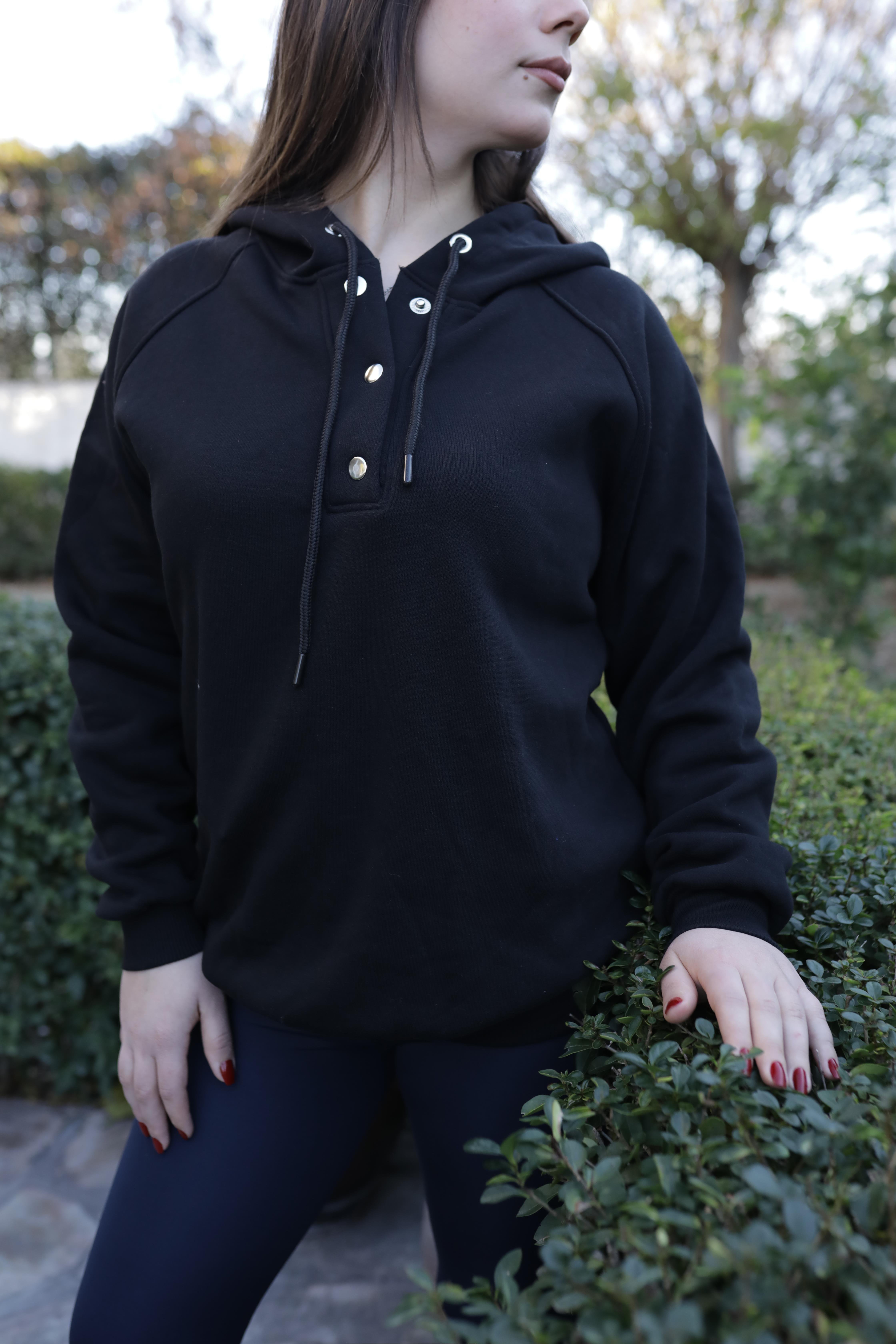 Siyah Oversize Sweatshirt