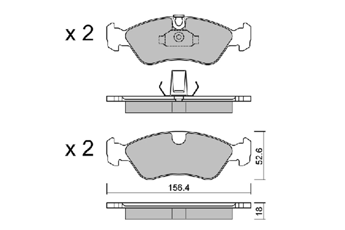 AISIN BPOP-1016 - Fren Balatasi Ön - Opel Astra F Vectra A