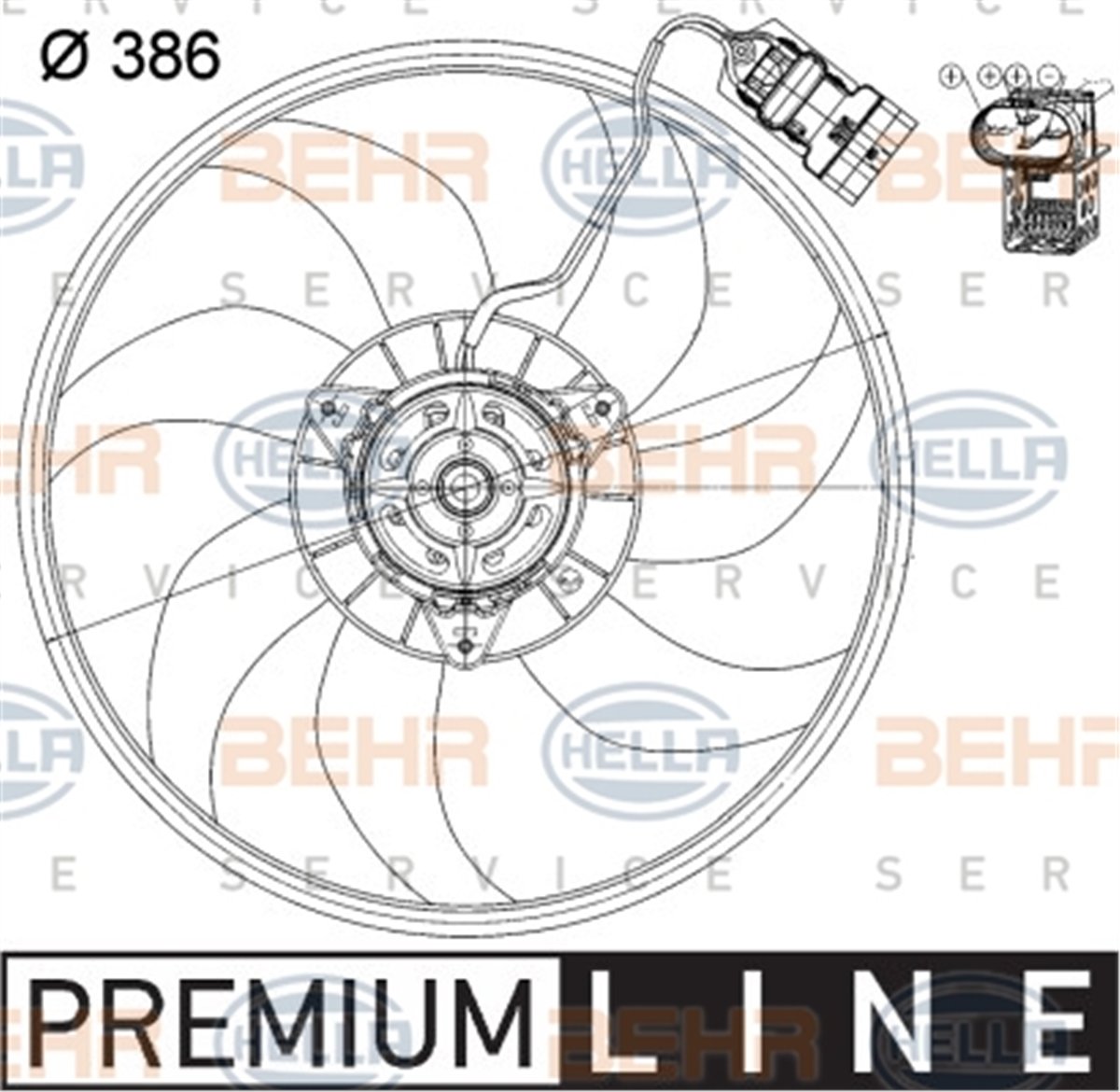 BEHR 000P - Fan Motoru - Opel Corsa C