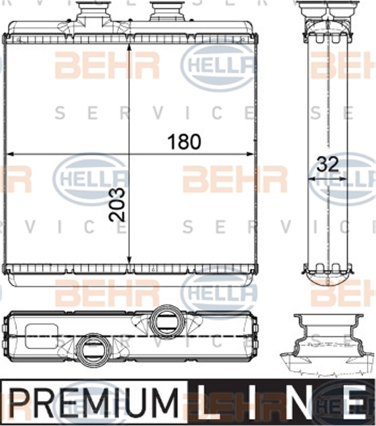 BEHR 000P - Kalorifer Radyatörü - Mercedes W204-207-212-218