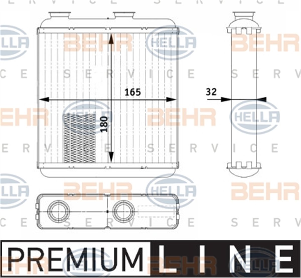 BEHR 000P - Kalorifer Radyatörü - Opel Meriva A