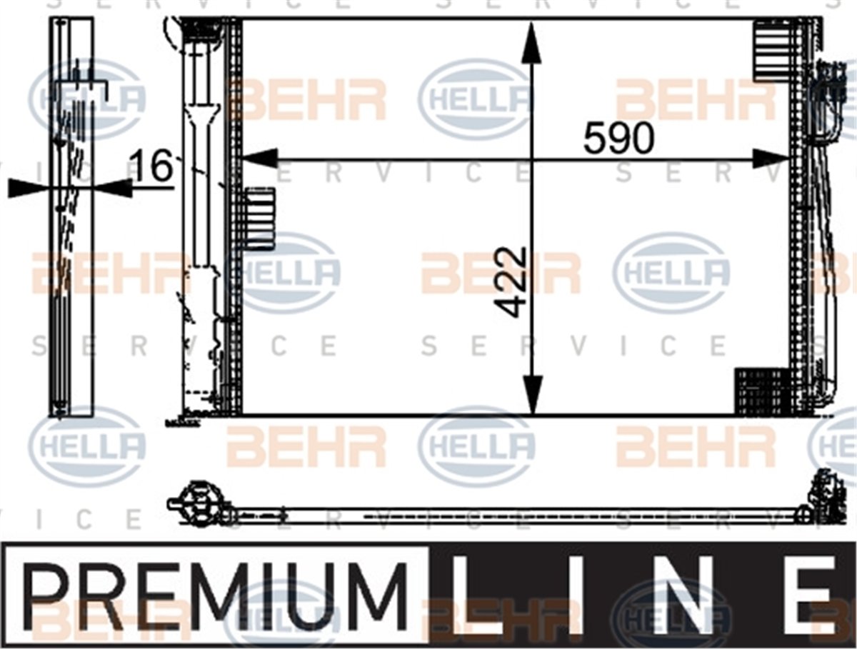 BEHR 000P - Klima Radyatörü - Bmw E60-e61-e63-e64-e65-e66