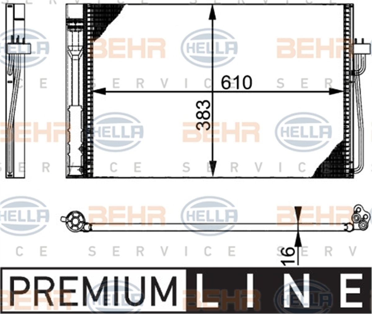 BEHR 000P - Klima Radyatörü - Bmw E60-e61-e63-e64-e65-e66