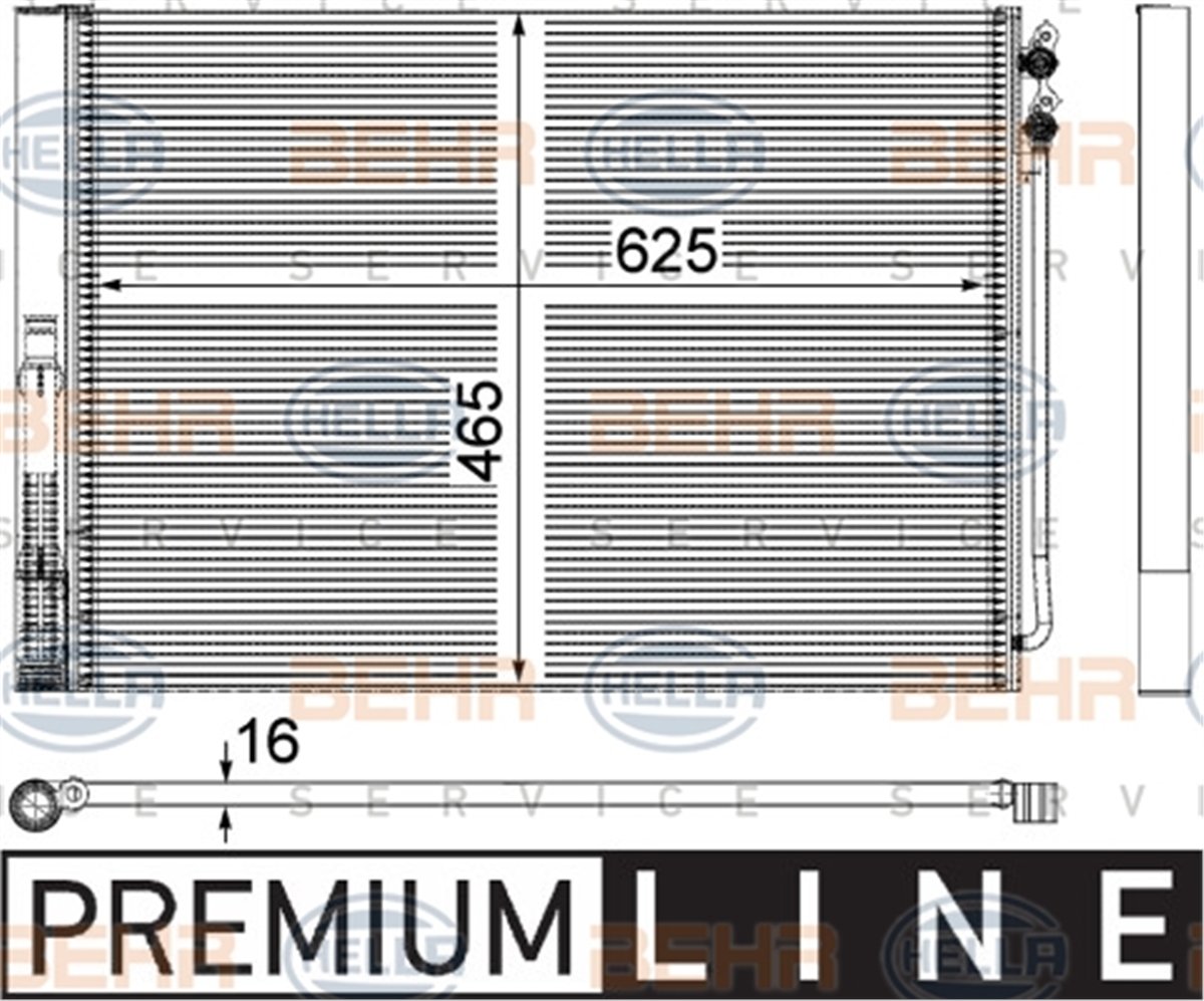 BEHR 000P - Klima Radyatörü - Bmw F06-f07-f10-f10 Lci-f11-f11 Lci-f18-f18 Lci-f12-f13-f01-f02