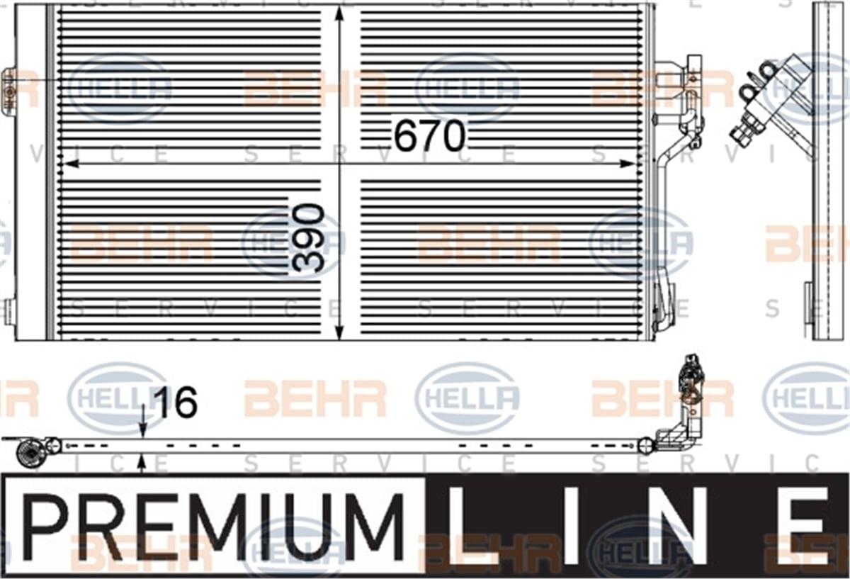 BEHR 000P - Klima Radyatörü - Mercedes Vito.109,111,115,120.cdi-viano.2,2-3,0.cdi