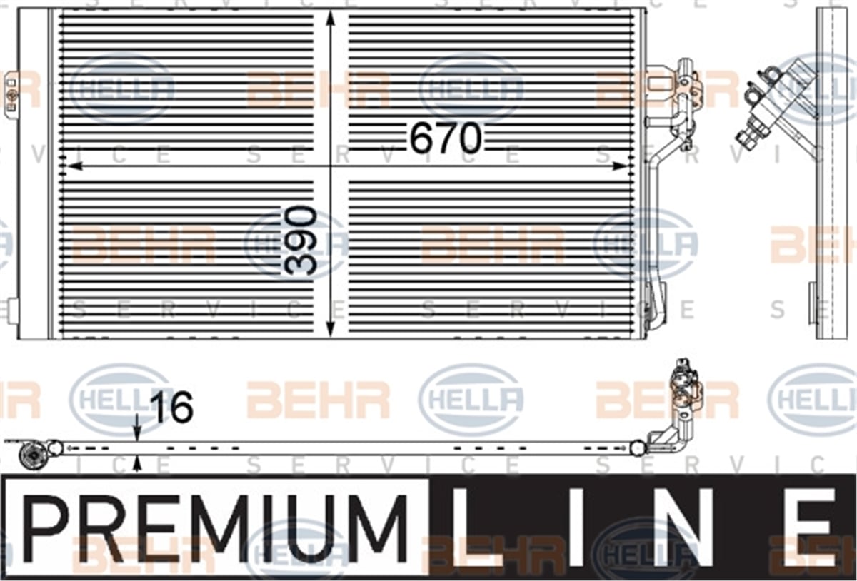 BEHR 000P - Klima Radyatörü - Mercedes Vito.109,111,115,120.cdi -viano.2,2-3,0.cdi