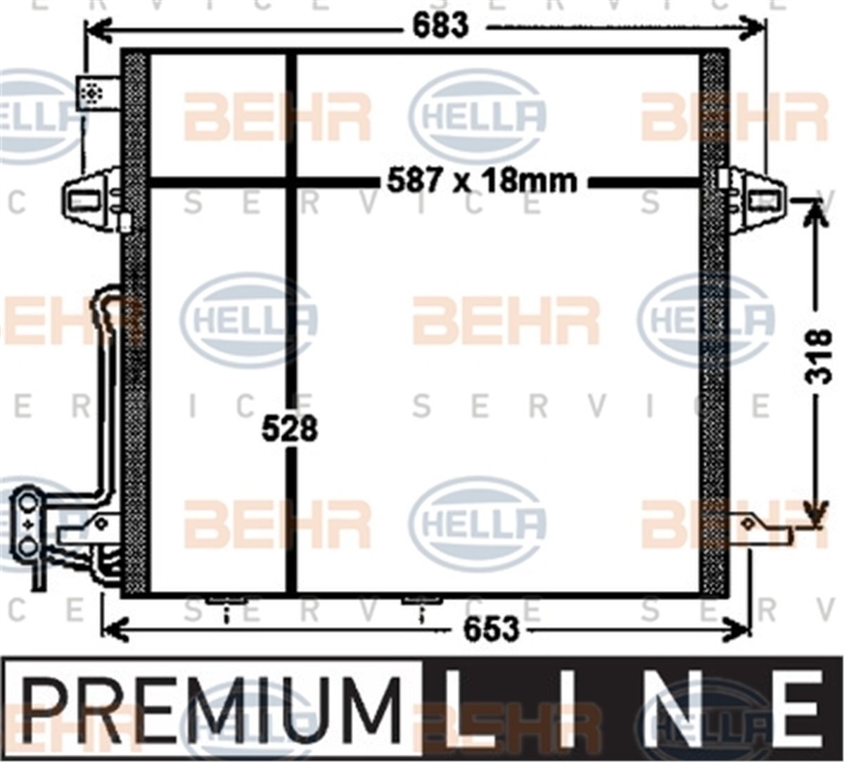 BEHR 000P - Klima Radyatörü - Mercedes W164-251