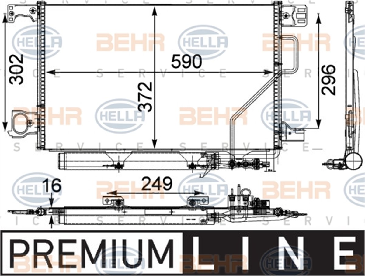 BEHR 000P - Klima Radyatörü - Mercedes W203-209