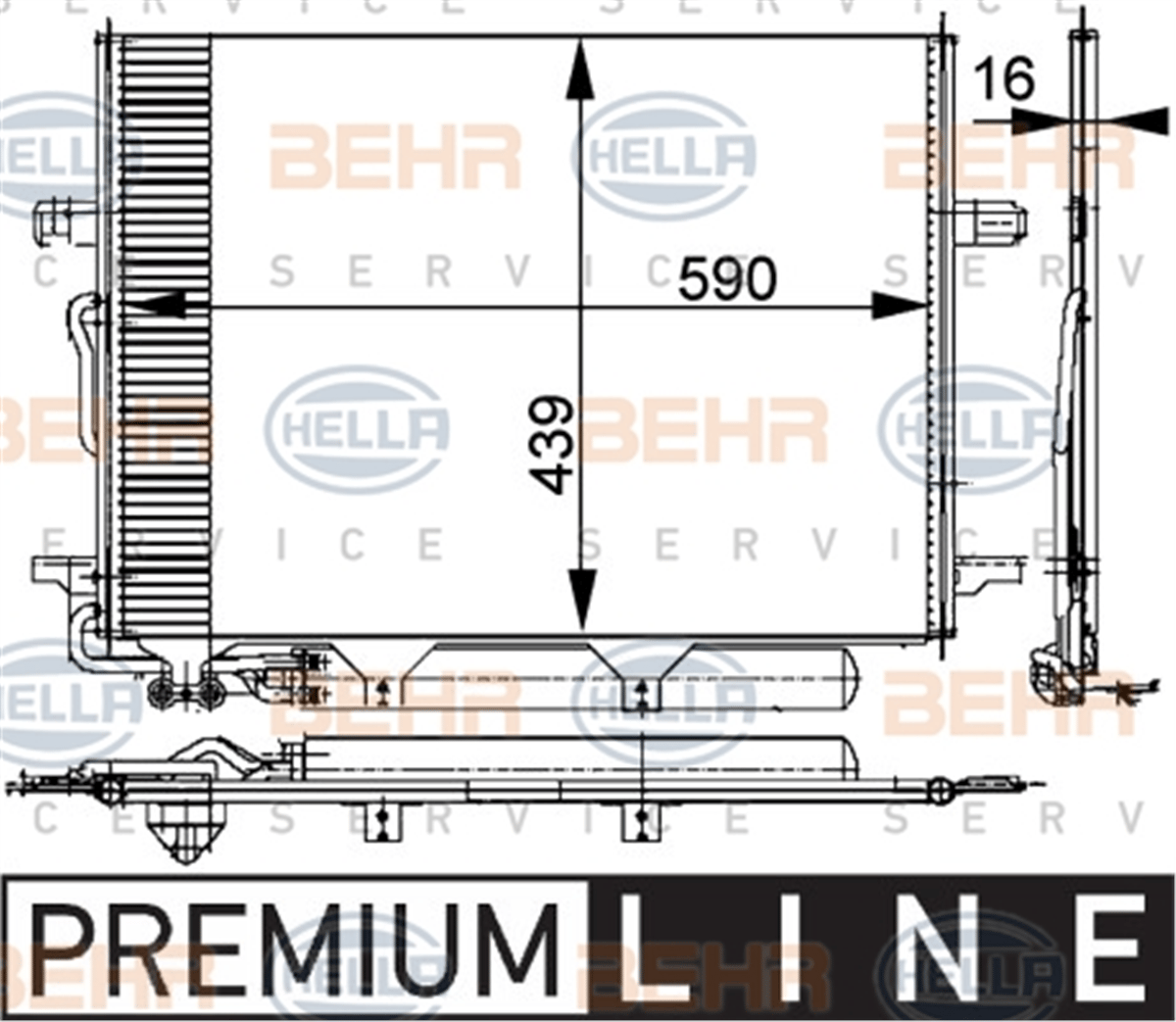 BEHR 000P - Klima Radyatörü - Mercedes W211-219