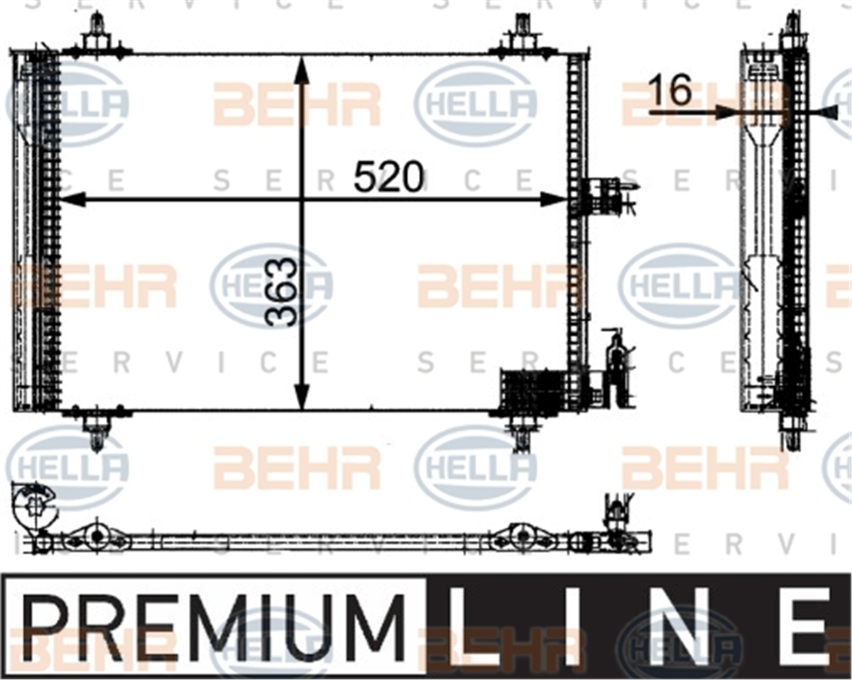 BEHR 000P - Klima Radyatörü - Psa Xsara/berlingo-2/partner-2