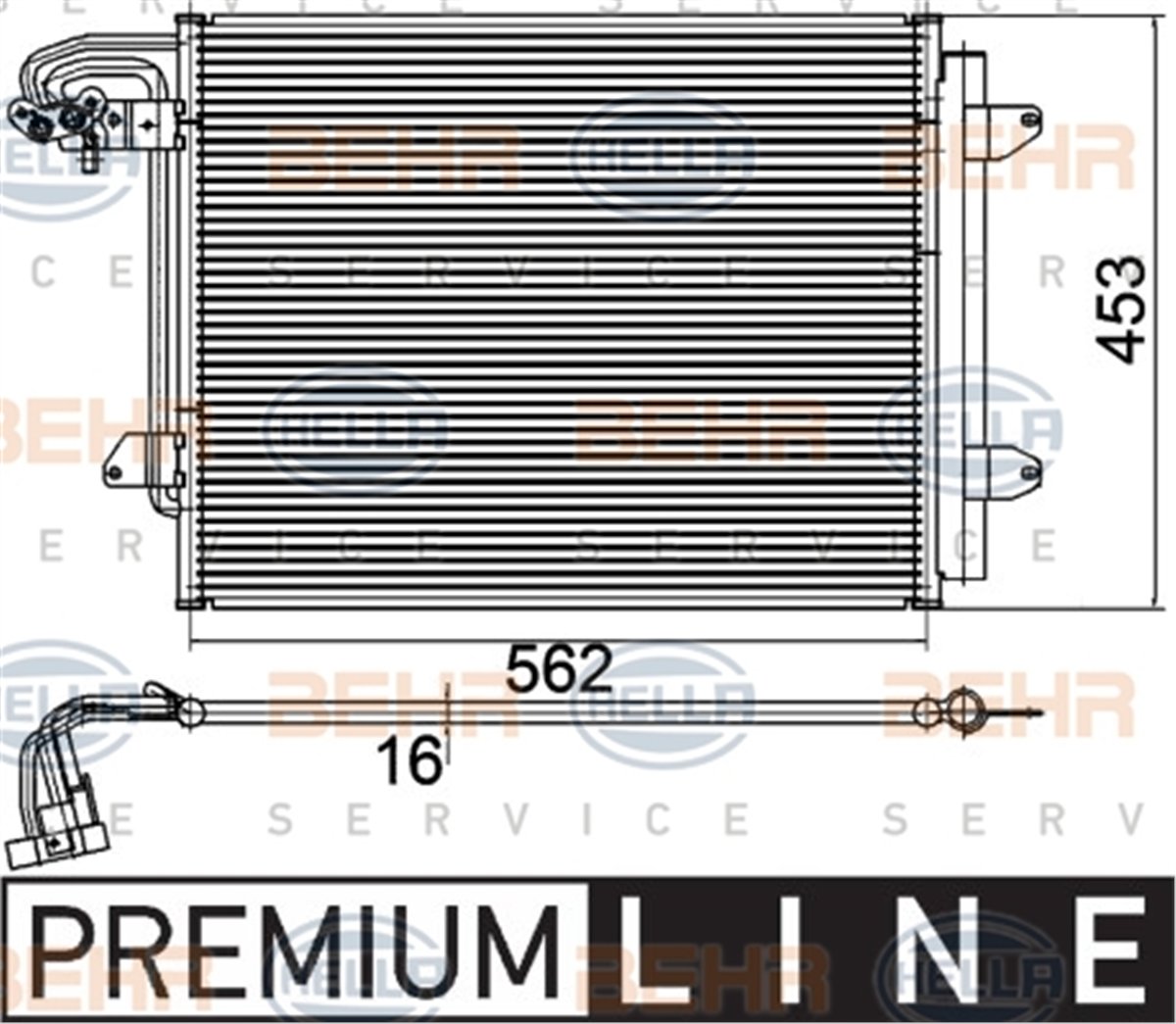 BEHR 000P - Klima Radyatörü - Vw Caddy-touran