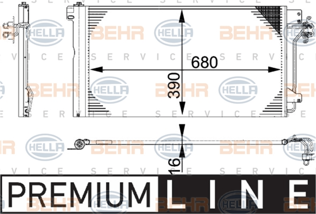 BEHR 000P - Klima Radyatörü - Vw T5