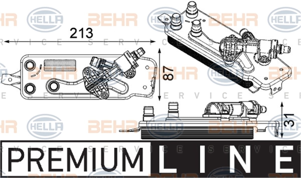BEHR 000P - Sanzuman Yag Sogutucu - Bmw F06-f07-f10-f11-f18-6f12-f13-f01-f02-f04