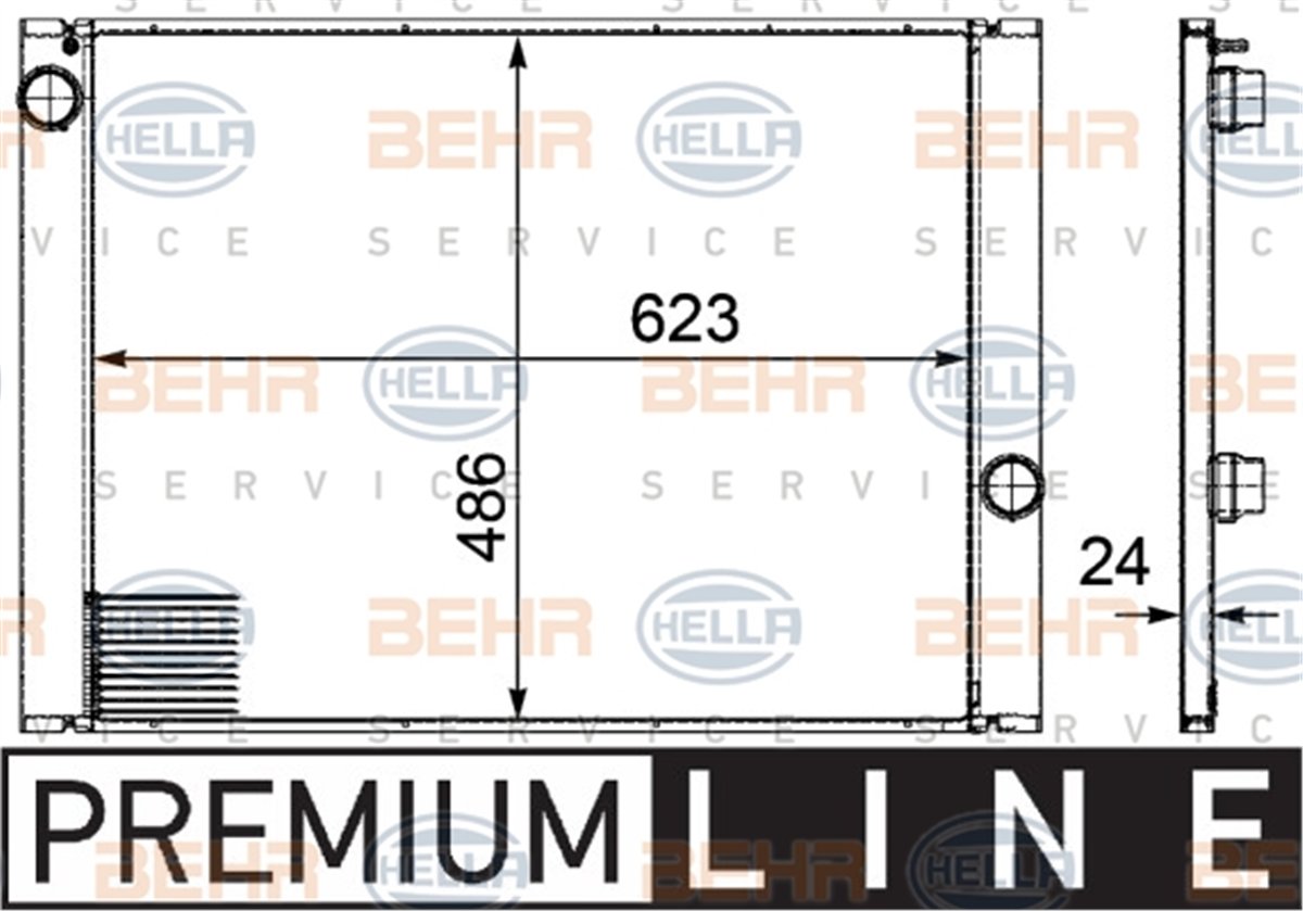BEHR 000P - Su Radyatörü - Bmw E60-61-63-64