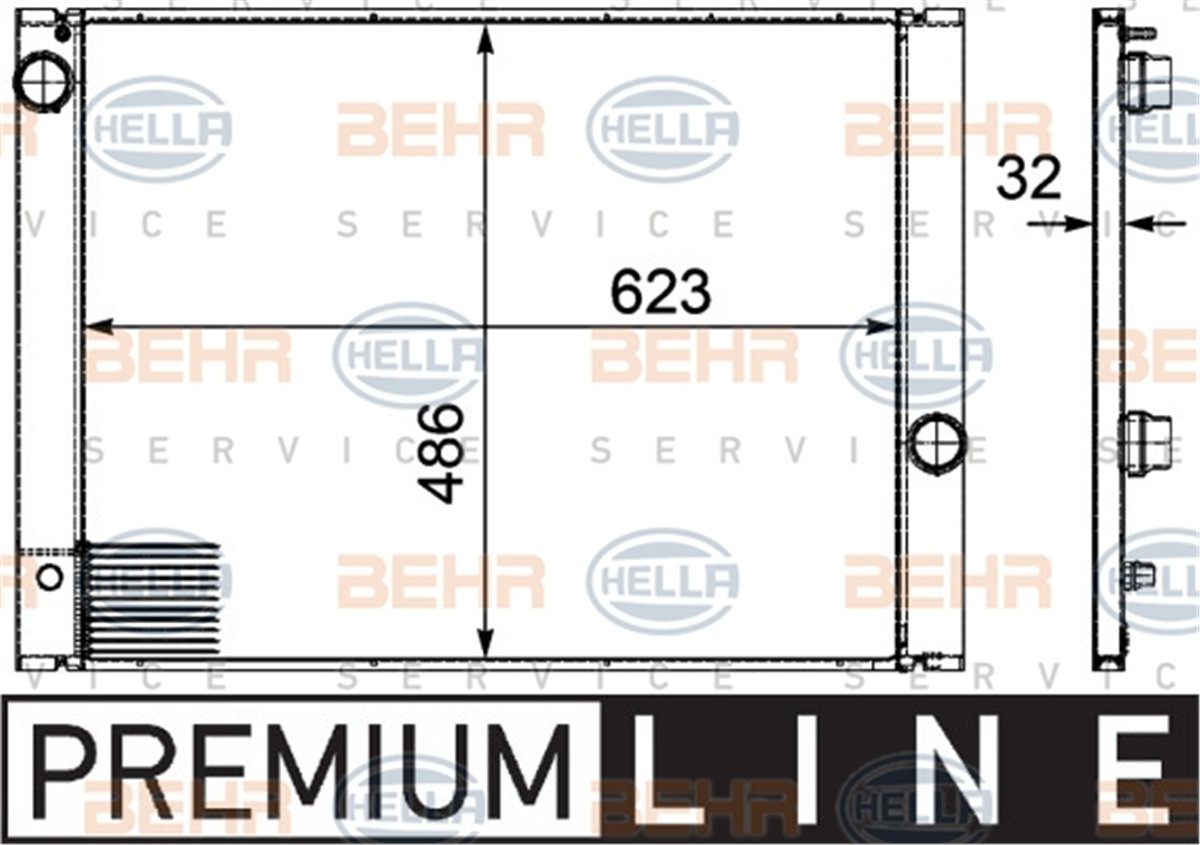 BEHR 000P - Su Radyatörü - Bmw E60-61-63-64-65-66