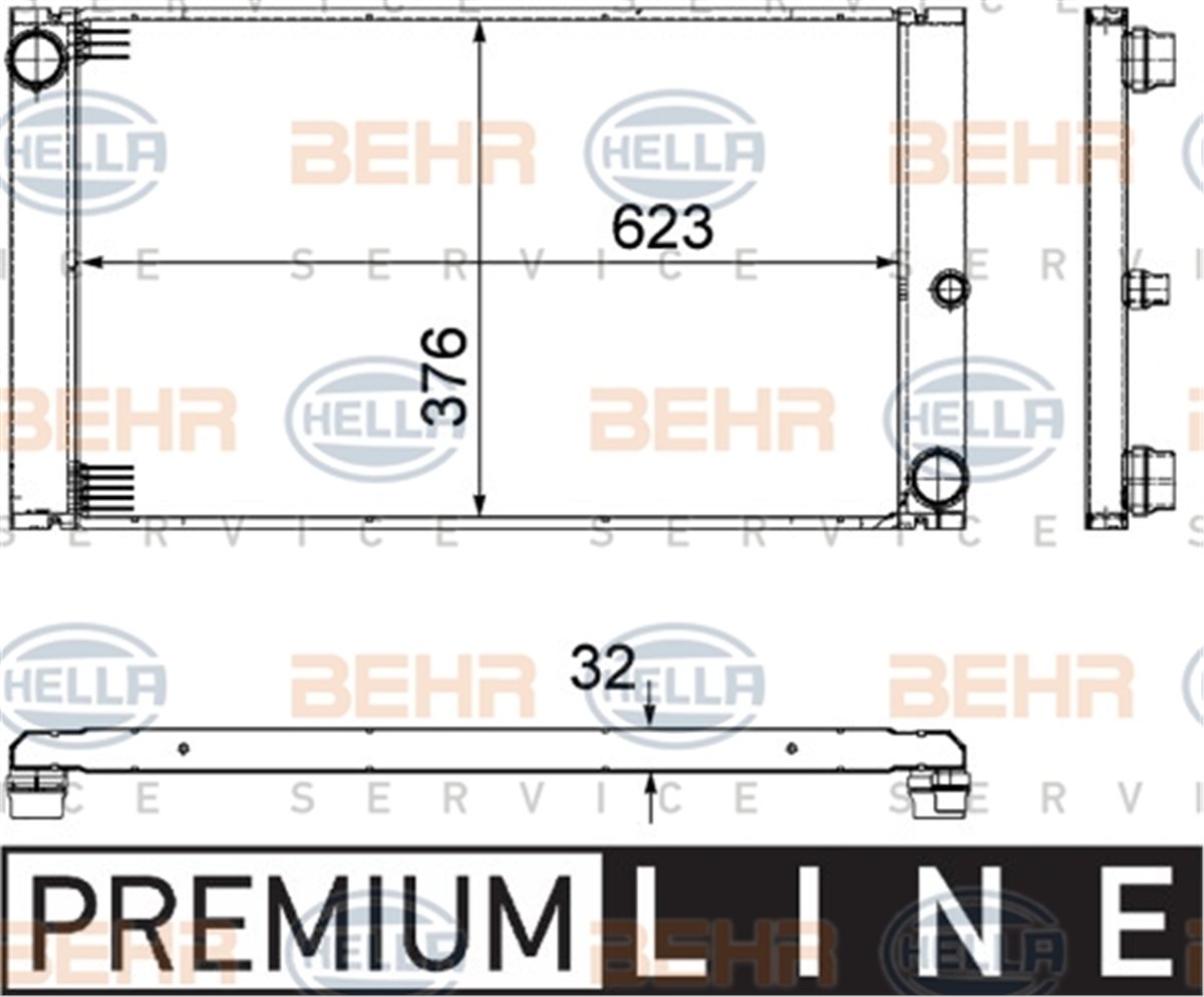 BEHR 000P - Su Radyatörü - Bmw E60-61-65-66