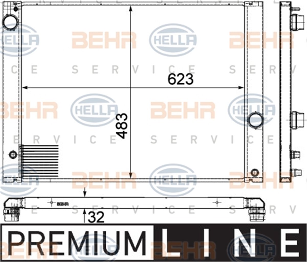 BEHR 000P - Su Radyatörü - Bmw E65-66