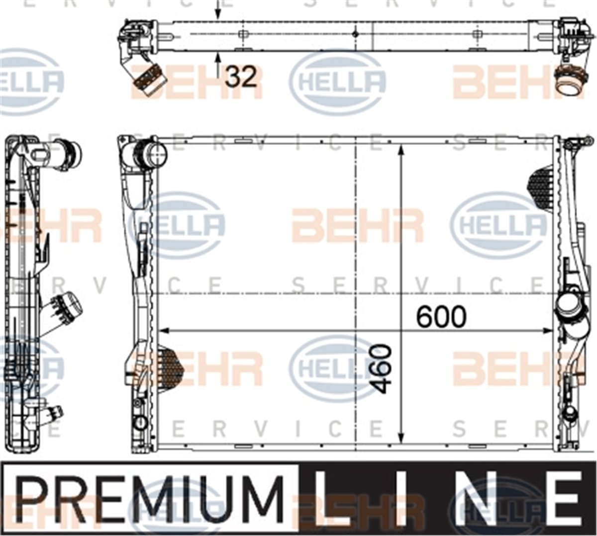 BEHR 000P - Su Radyatörü - Bmw E81-82-87-88-90-91-92-93-x1