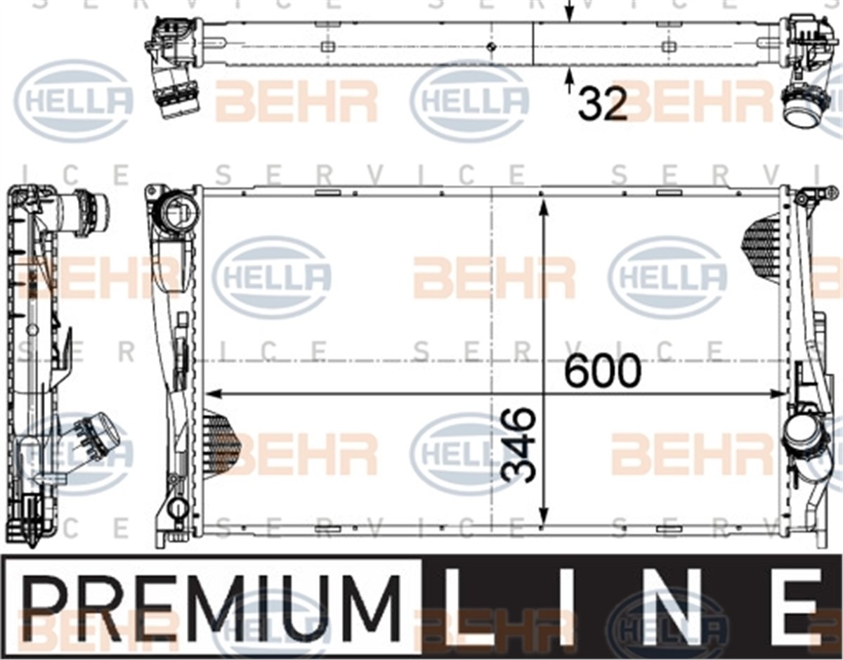 BEHR 000P - Su Radyatörü - Bmw E81-e82-e87-e88-e90-e91-e92-e93-x1 E84