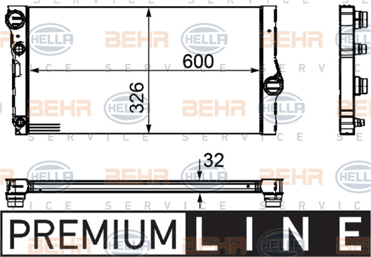 BEHR 000P - Su Radyatörü - Bmw F06-f07-f10-f11-f12-f13-f01-f02