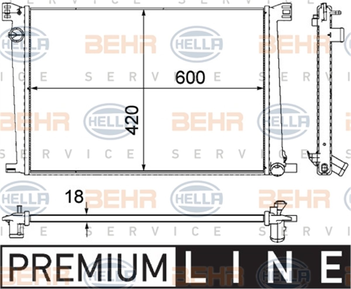 BEHR 000P - Su Radyatörü - Bmw Mini R55-r56-r57-r58-r60-r61