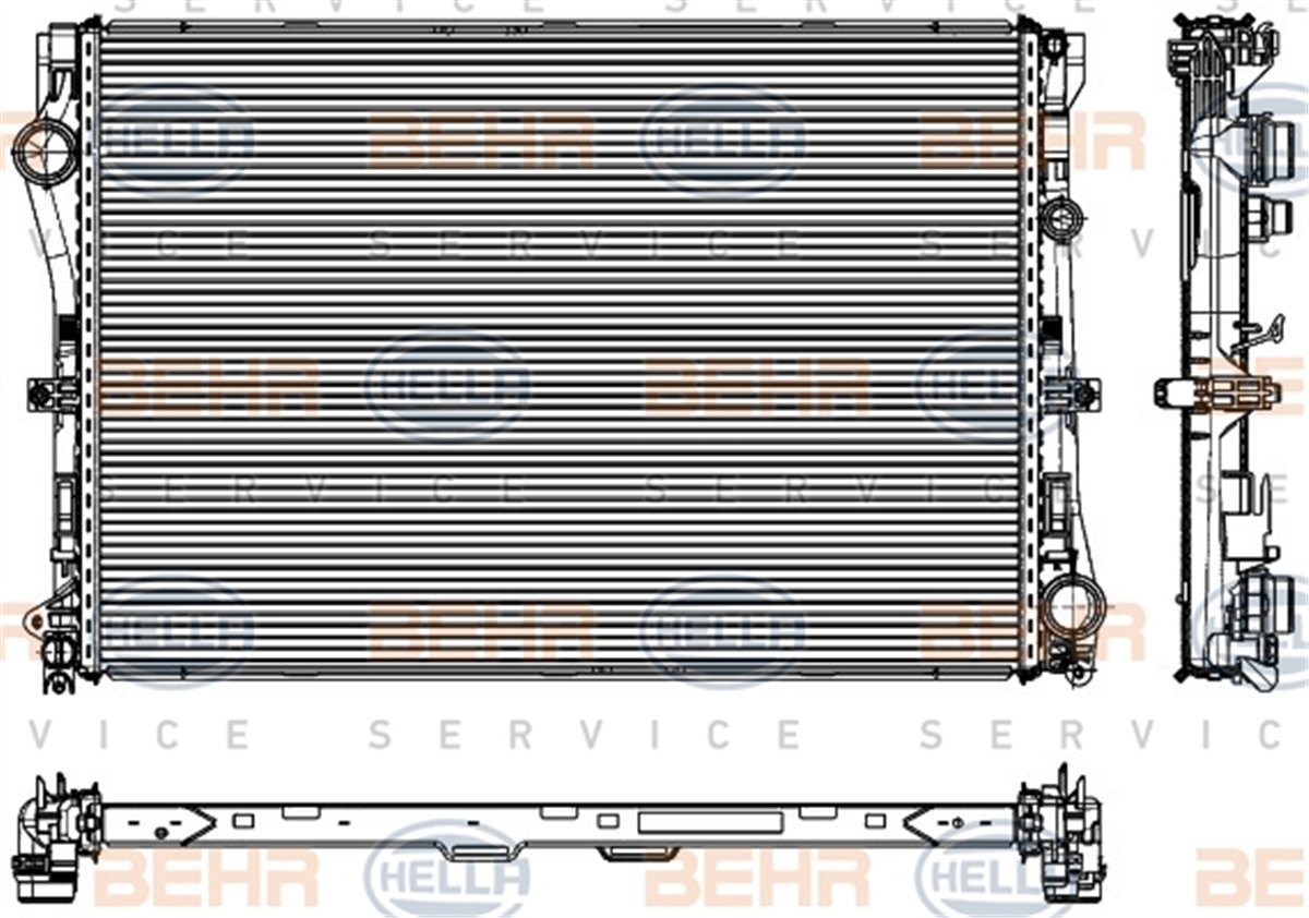 BEHR 000P - Su Radyatörü - Mercedes 213-205-x253-238-257