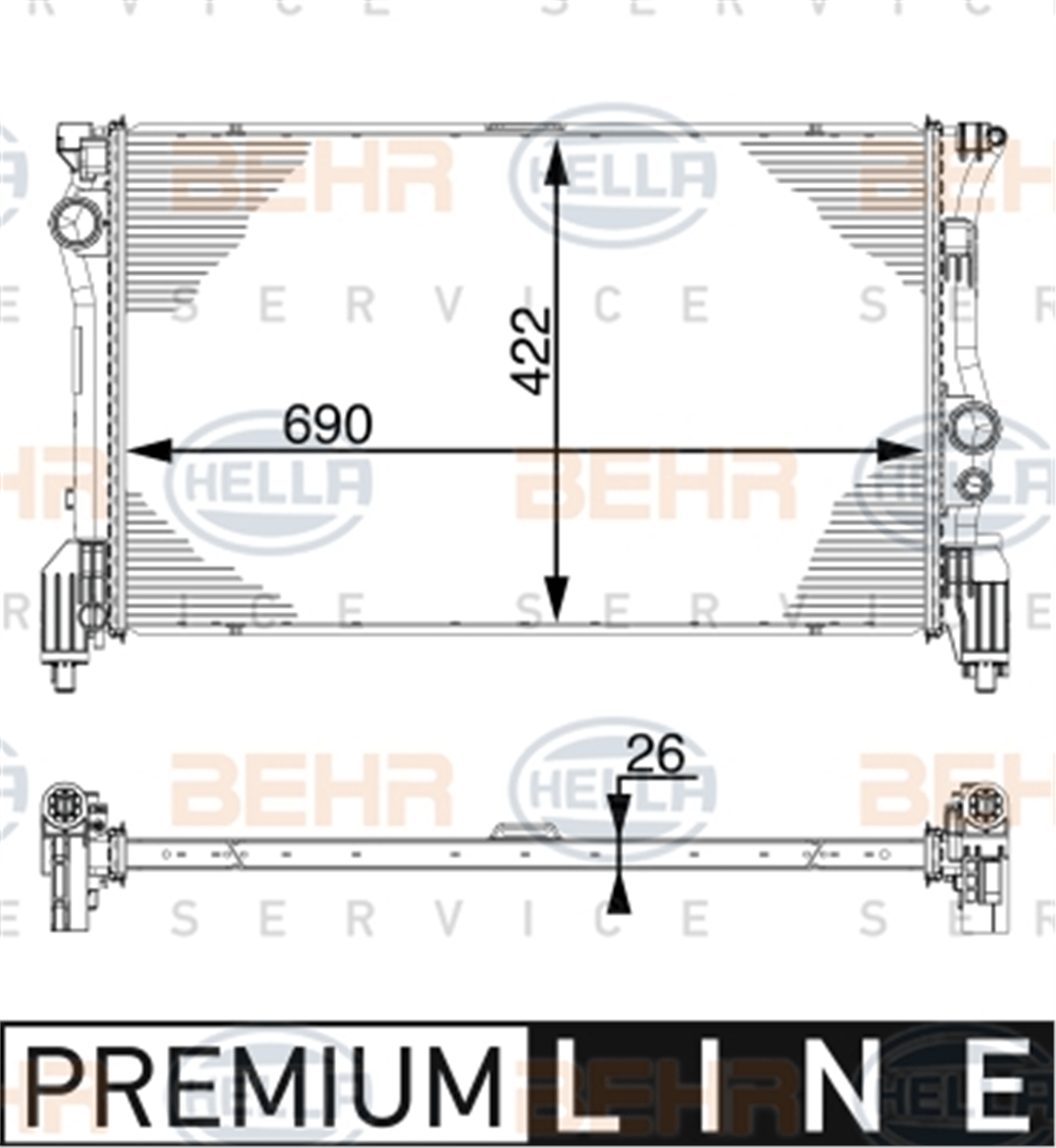 BEHR 000P - Su Radyatörü - Mercedes W447