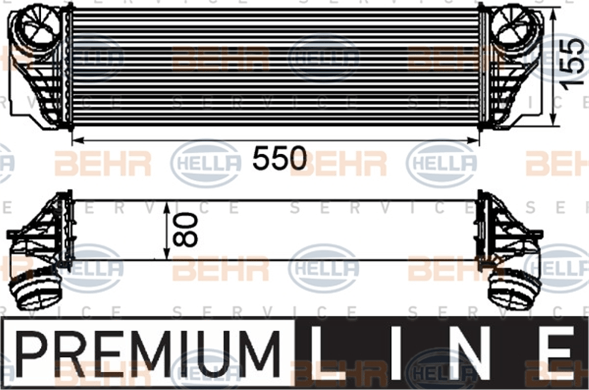 BEHR 000P - Turbo Radyatörü - Bmw F07-f10-f10 Lci-f11-f11 Lci-f01-f02