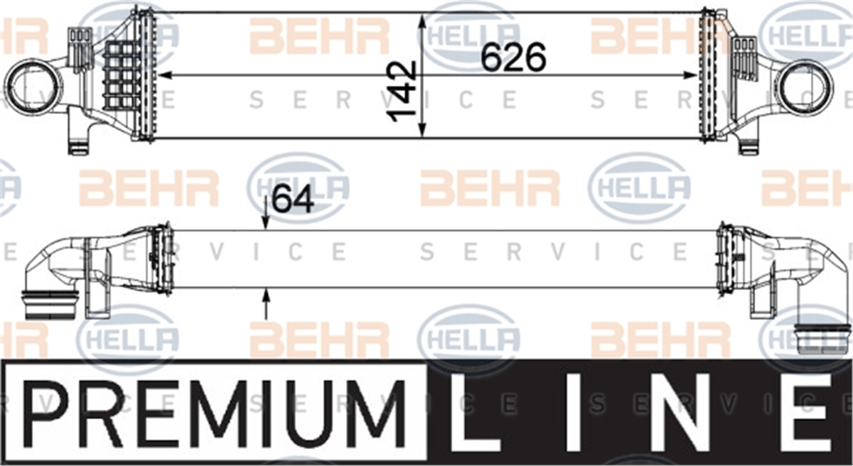 BEHR 000P - Turbo Radyatörü - Mercedes 117-246-176-242-156