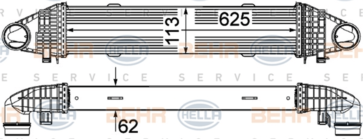 BEHR 000P - Turbo Radyatörü - Mercedes W204-207-212