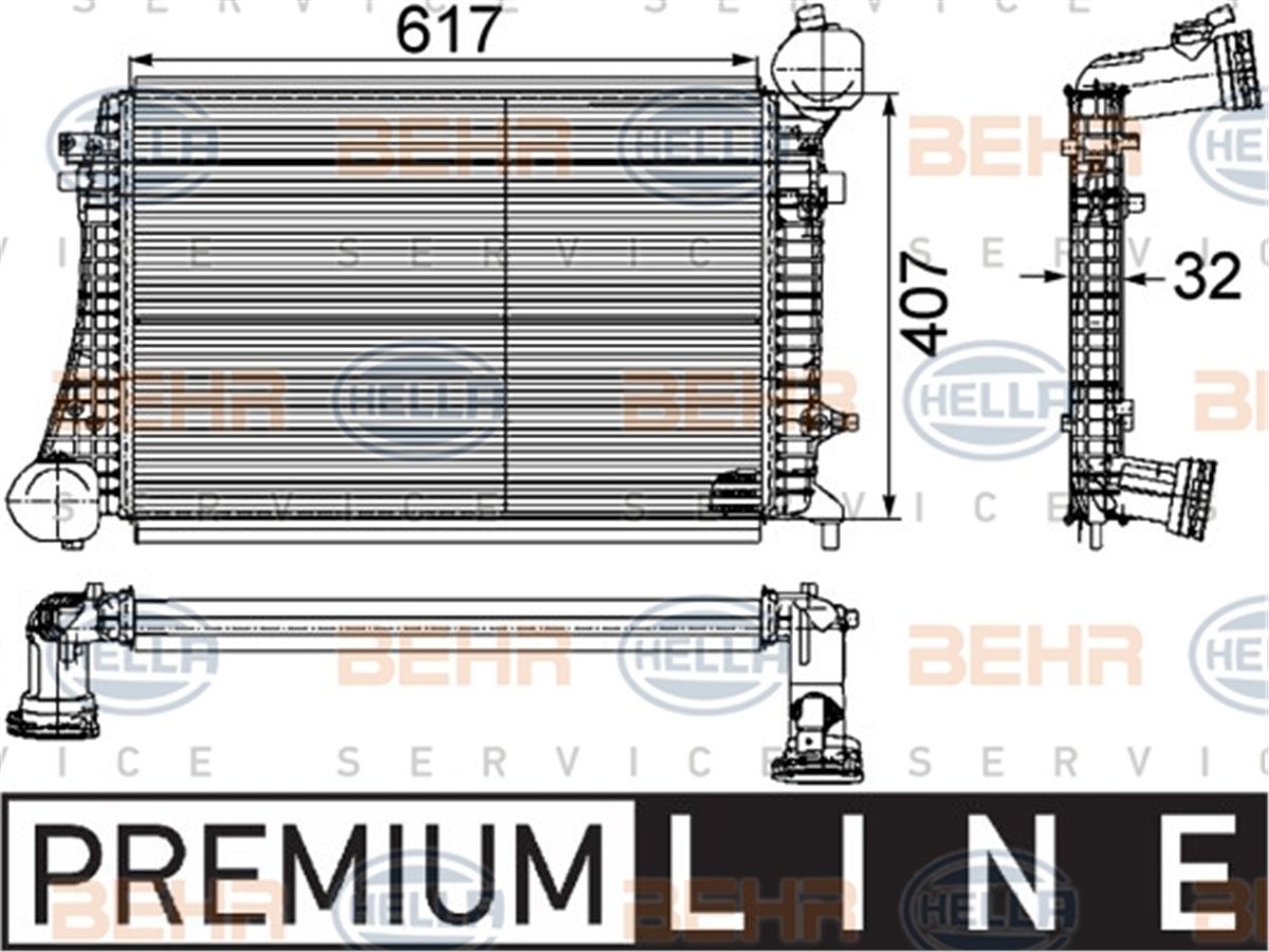 BEHR 000P - Turbo Radyatörü - Vw Caddy